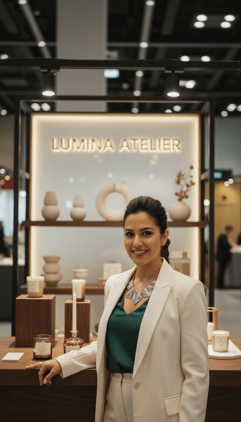 Event coverage of vendor booth with professional media and attendee presence