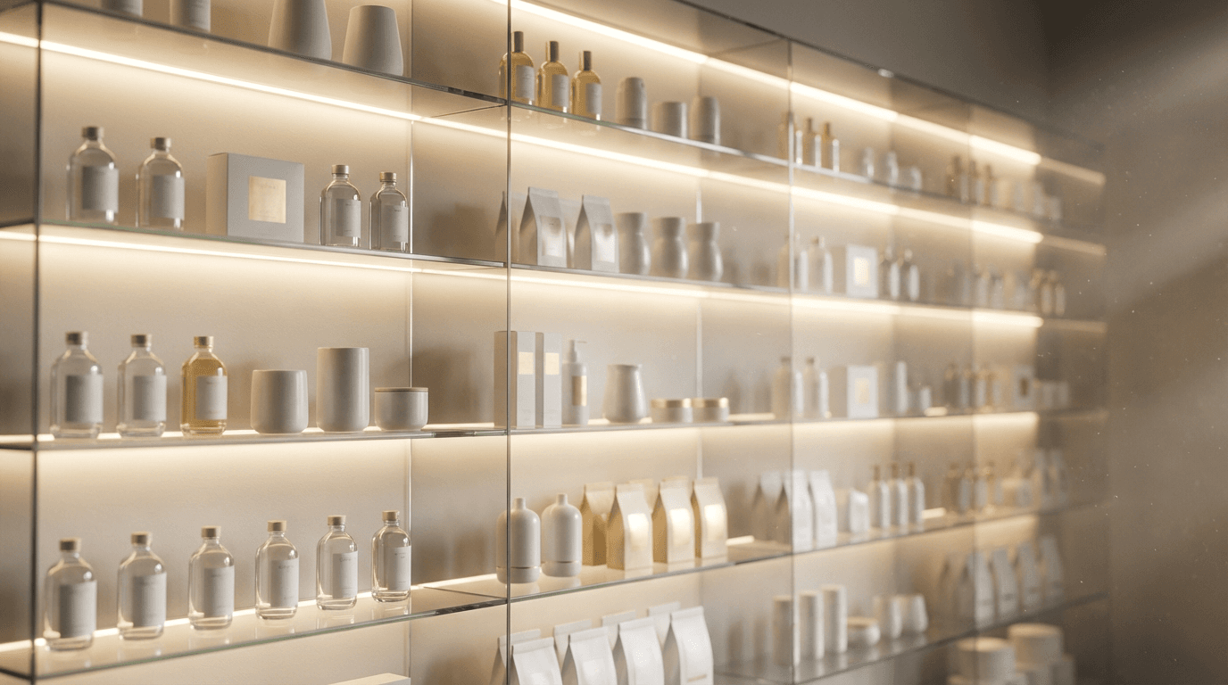 High-end vendor booth with polished presentation and professional staging